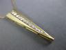 ESTATE LARGE & LONG .50CT DIAMOND 14KT YELLOW GOLD 3D JOURNEY V SHAPE NECKLACE