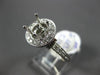 ESTATE 1.12CT DIAMOND 14KT WHITE GOLD HALO FILIGREE SEMI MOUNT ENGAGEMENT RING