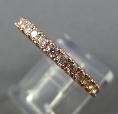 ESTATE 1.08CT DIAMOND 14KT ROSE GOLD ETERNITY WEDDING ANNIVERSARY RING 25528C