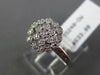 ESTATE .06CT DIAMOND 14K WHITE GOLD 3D CLUSTER FILIGREE MILGRAIN FLOWER FUN RING