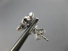 ESTATE 1.16CT DIAMOND & AAA SAPPHIRE 18KT WHITE GOLD 4 LEAF CLOVER STUD EARRINGS