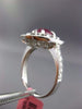 ESTATE LARGE 2.74CT DIAMOND & AAA RUBY 18K WHITE GOLD 3D OPEN FILIGREE LOVE RING
