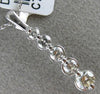 ESTATE .45CT DIAMOND 18KT WHITE GOLD 3D 5 STONE ROUND JOURNEY FLOATING PENDANT