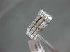 ESTATE WIDE 1.02CT DIAMOND 14KT WHITE GOLD 3 ROW PAST PRESENT FUTURE RING #18763