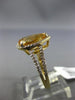 ESTATE 2.91CT DIAMOND & AAA CITRINE 14KT YELLOW GOLD PEAR SHAPED ENGAGEMENT RING