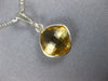ESTATE 5.0CT AAA CITRINE 14K WHITE GOLD CUSHION CLASSIC BEZEL PENDANT WITH CHAIN
