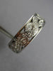 ANTIQUE WIDE .35CT DIAMOND PLATINUM 3D FILIGREE ETERNITY ANNIVERSARY RING #26408
