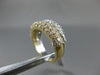 ESTATE WIDE 2CT DIAMOND 14K WHITE & YELLOW GOLD MULTI ROW PAVE DOUBLE LOVE RING