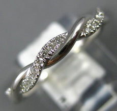 ESTATE .15CT DIAMOND 14KT WHITE GOLD 3D INFINITY SEMI ETERNITY ANNIVERSARY RING