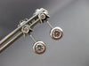 ESTATE .37CT DIAMOND 18K WHITE GOLD TULIP BEZEL HANGING FLOWER EARRINGS #11427
