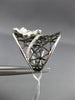 ESTATE LARGE .38CT DIAMOND 18KT WHITE & BLACK GOLD 3D FLOWER BUTTERFLY FUN RING