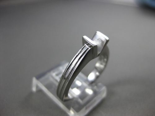 ESTATE PLATINUM 3D TENSION SOLITAIRE SEMI MOUNT ENGAGEMENT RING #24605 4mm WIDE