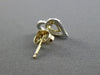 ESTATE .19CT DIAMOND 14KT WHITE & YELLOW GOLD 3D DOUBLE HEART LOVE STUD EARRINGS