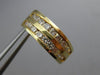 ESTATE 1.0CT DIAMOND 14KT YELLOW GOLD 3D CLASSIC TWO ROW HUGGIE EARRINGS #5319