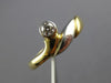 ESTATE .10CT DIAMOND 18KT WHITE & YELLOW GOLD 3D FRIENDSHIP PROMISE RING #23974
