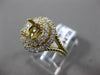 ESTATE .59CT DIAMOND 14K YELLOW GOLD 3D HALO FILIGREE SEMI MOUNT ENGAGEMENT RING