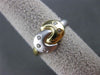 ESTATE .07CT DIAMOND 14KT WHITE & YELLOW GOLD ETOILE LOVE NOT MOON RING #24511