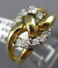 ESTATE .35CT DIAMOND 14K TWO TONE GOLD OPEN LOVE KNOT CIRCLE OF LIFE RING #19483