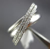 ESTATE WIDE .54CT DIAMOND 14KT WHITE GOLD 3D MULTI ROW CRISS CROSS INFINITY RING
