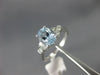 ESTATE 1.42CT DIAMOND & AAA OVAL CUT AQUAMARINE 14KT WHITE GOLD ENGAGEMENT RING