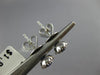 ESTATE .86CT DIAMOND & AAA SAPPHIRE 14KT WHITE GOLD 3D OVAL HALO STUD EARRINGS