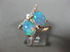 ESTATE 1.80CT DIAMOND & AAA AUSTRALIAN OPAL 14KT YELLOW GOLD 3D SNAKE OVAL RING