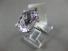 ESTATE LARGE 3.84CT DIAMOND & LIGHT AMETHYST 14KT WHITE GOLD HALO SOLITAIRE RING