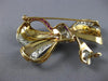 ANTIQUE 5.80CT OLD MINE DIAMOND & AAA RUBY 14KT TWO TONE GOLD PIN BROOCH #21890