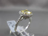 ESTATE 2.07CT GIA FANCY YELLOW DIAMOND 18K WHITE GOLD FILIGREE ENGAGEMENT RING