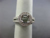 ESTATE .73CT DIAMOND 18KT WHITE GOLD 3D CLASSIC ROUND SEMI MOUNT ENGAGEMENT RING