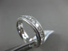 ESTATE 1.98CT DIAMOND 14KT WHITE GOLD ROUND MILGRAIN ETERNITY ANNIVERSARY RING