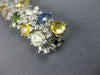 ESTATE LARGE 66.90CT DIAMOND & AAA MULTI GEM 18KT WHITE GOLD 3D TENNIS BRACELET