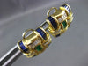 ESTATE 5.30CT DIAMOND AAA MULTI GEM 14KT YELLOW GOLD SQUARE INTERTWINED EARRINGS