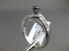 ESTATE 1.59CT WHITE & BLUE DIAMOND 14KT WHITE GOLD 3D SOLITAIRE ENGAGEMENT RING