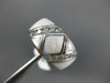 ESTATE LARGE .57CT ROUND DIAMOND & MOTHER OF PEARL 14KT WHITE GOLD CHANNEL RING