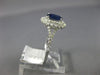 ESTATE 1.50CT DIAMOND & AAA SAPPHIRE 14KT WHITE GOLD DOUBLE HALO ENGAGEMENT RING