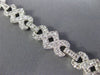 ANTIQUE WIDE 2.97CT DIAMOND 14KT WHITE GOLD 3D INFINITY TENNIS BRACELET #21888