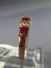 ESTATE .76CT DIAMOND & AAA RUBY 14K ROSE GOLD CLASSIC WEDDING ANNIVERSARY RING