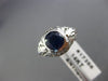 ANTIQUE 1.43CT AAA SAPPHIRE 14K WHITE GOLD 3D SOLITAIRE FILIGREE FUN RING #17356