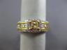 ESTATE 2.07CT WHITE & FANCY YELLOW DIAMOND 18K 2 TONE GOLD HALO ENGAGEMENT RING