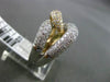 ESTATE WIDE 4.54CT DIAMOND 14KT WHITE & YELLOW GOLD 3D INFINITY LOVE KNOT RING