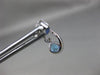 ESTATE .99CT DIAMOND & AAA BLUE TOPAZ 14K WHITE GOLD INFINITY LOVE KNOT EARRINGS