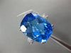 ESTATE EXTRA LARGE 12CT DIAMOND & BLUE TOPAZ 14KT WHITE GOLD OPEN FILIGREE RING