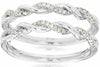 ESTATE .20CT DIAMOND 14KT WHITE GOLD 3D ROPE INSERT WEDDING ANNIVERSARY RING