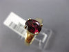 ESTATE 1.50CT RHODOLITE 14K YELLOW GOLD 3D SOLITAIRE OVAL LUCIDA ENGAGEMENT RING