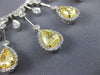 ESTATE LARGE GIA 14.22CT WHITE & FANCY YELLOW DIAMOND 18KT 2 TONE GOLD NECKLACE