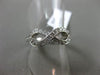 ESTATE .33CT DIAMOND 14KT WHITE GOLD 3D BOW INFINITY LOVE RING 7mm WIDE