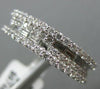 ESTATE 1.16CT DIAMOND 18K WHITE GOLD 4ROW SEMI ETERNITY WEDDING ANNIVERSARY RING