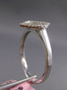 ESTATE .15CT DIAMOND 14KT WHITE GOLD HANDCRAFTED CLASSIC LEAF MATTE & SHINY RING