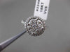 ESTATE LARGE 1.20CT MULTI SHAPE DIAMOND 18KT WHITE GOLD 3D HALO RING #22490